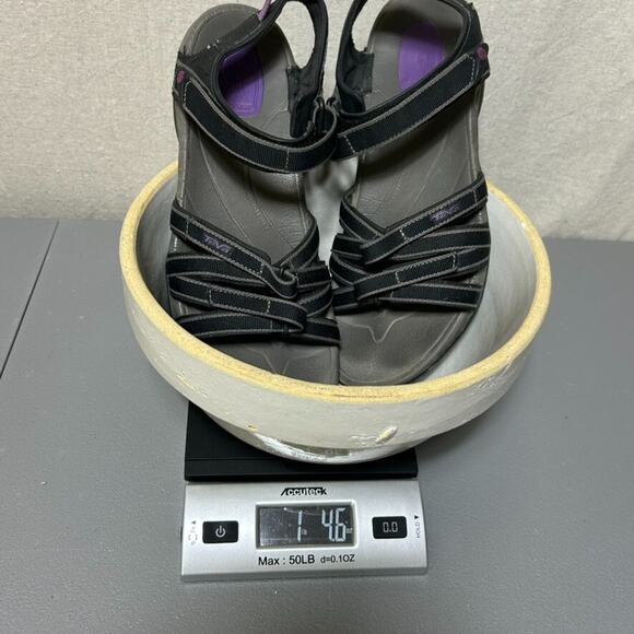 Teva Womens Tirra Strappy Sandals Size 11 Hiking Trails Outdoors Black Gray - Picture 9 of 9